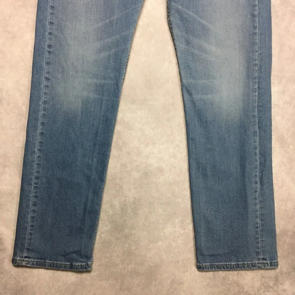 Levis Mens 505‎ Regular Fit Blue Jeans size 38x34 Stretch Denim Pants Zipper Fly